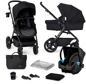 Kinderkraft A-Tour - wielofunkcyjny wózek dziecięcy 3w1 z akcesoriami | Black