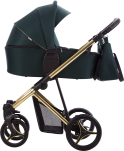 Bebetto Flavio Premium Class - wózek wielofunkcyjny, zestaw 2w1 z opcją 3w1 | Gold 01