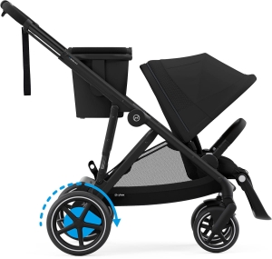 Cybex e-Gazelle S - elektryczny wózek spacerowy z opcją wózka bliźniaczego | BLK Moon Black
