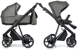 Roan IVI 2.0 - wózek dziecięcy 2w1, zestaw gondola i siedzisko | Taupe / Black