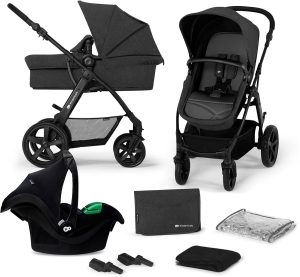 Kinderkraft Moov CT - wielofunkcyjny wózek dziecięcy 3w1, zestaw z fotelikiem MINK PRO | Black