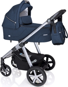 Baby Design Husky - wózek wielofunkcyjny, zestaw 2w1 z opcją 3w1 | 03 Navy