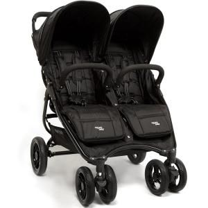 Valco Baby Snap Duo - lekki, bliźniaczy wózek spacerowy | Coal Black