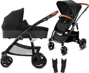 Cybex Leotie Lux Leather - wózek wielofunkcyjny CBX, zestaw 2w1 z opcją 3w1 | Smoky Anthracite