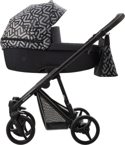 Bebetto Nitello - wózek wielofunkcyjny, zestaw 2w1 z opcją 3w1 | 01 Black, Outlet