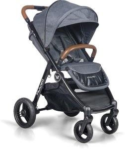 Muuvo Flex -  wózek spacerowy z torbą | Carbon Graphite