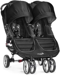 Baby Jogger City Mini Double - bliźniaczy wózek spacerowy | Black & Grey