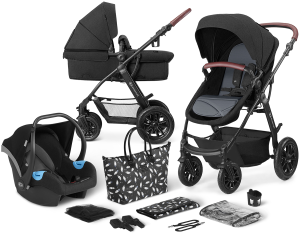 Kinderkraft XMOOV - wielofunkcyjny wózek dziecięcy 3w1 | Black