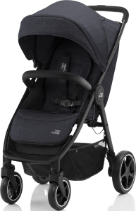 Britax Romer  B-Agile R - wielofunkcyjny wózek spacerowy | Black Shadow / Black Handle