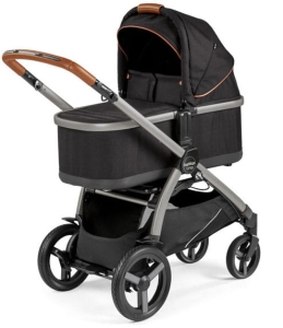 Peg Perego Ypsi Combo - wielofunkcyjny wózek dziecięcy, zestaw 2w1 z opcją 3w1 | Ebony