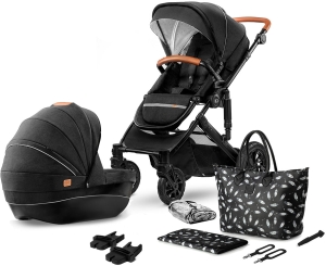 Kinderkraft Prime - wielofunkcyjny wózek dziecięcy 2w1 | Black