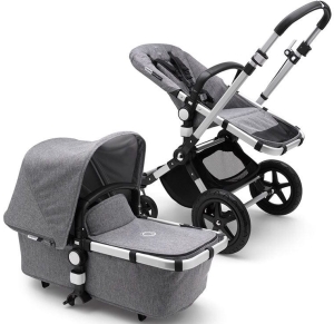 Bugaboo Cameleon 3 Plus - ekskluzywny wózek wielofunkcyjny, zestaw 2w1 z opcją 3w1 | Premium Grey Melange Alu