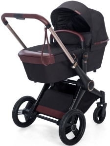 Shom Elegance Roberto Verino - wózek głęboko-spacerowy, zestaw 2w1 z opcją 3w1 | Midnight Black
