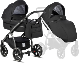 Tutis Uno+ Plus - wózek wielofunkcyjny 2w1 z opcją 3w1 | 100 Charcoal