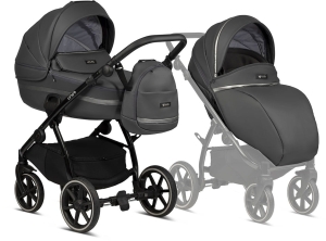Tutis Uno 3 Plus Leather - wielofunkcyjny wózek głęboko-spacerowy, zestaw 2w1 | 166 Licorice