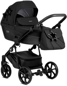 Tutis Viva 4 - wielofunkcyjny wózek dziecięcy, zestaw 2w1 | 007 Star Black