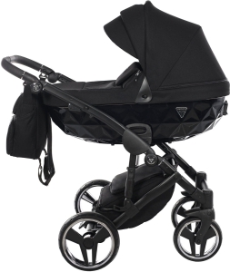 Junama Diamond Basic V2 - wózek wielofunkcyjny, zestaw 2w1 z opcją 3w1 | 01 Black