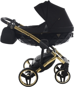 Junama Diamond S Line V2 - wielofunkcyjny, ekskluzywny wózek 2w1 z opcją 3w1 | 02 Black