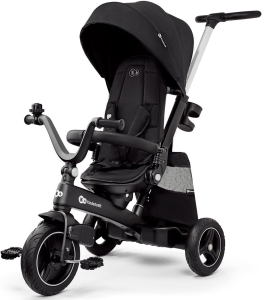 Kinderkraft EasyTwist - trójkołowy rowerek z obrotowym siedziskiem | Black