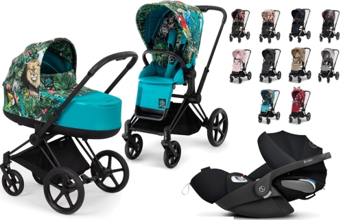 Cybex Priam 2.0 - wózek wielofunkcyjny, zestaw 3w1 + dodatkowa tapicerka Fashion gratis | DJ Khaled