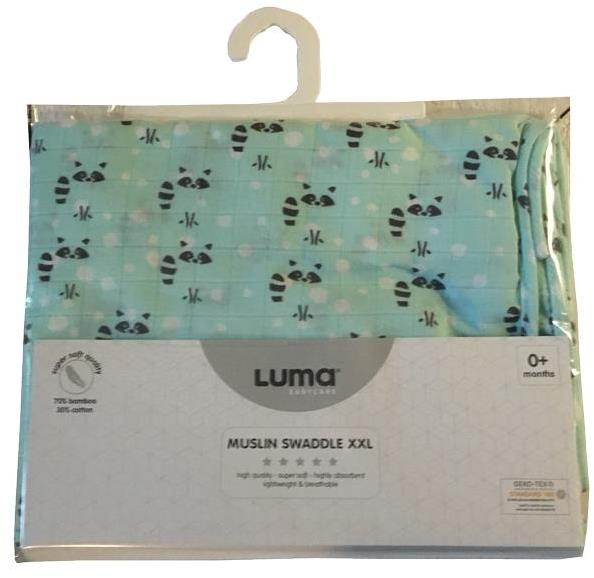 Luma - muślinowy otulacz 110x110 | Racoon Mint