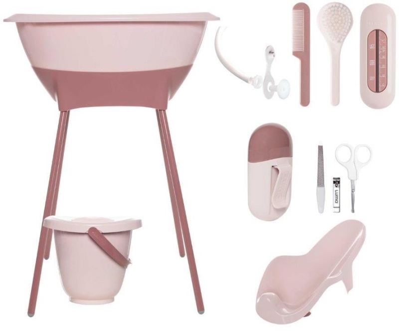 Luma zestaw kąpielowy 8w1 - wanienka + dodatki | Blossom Pink