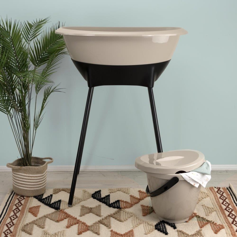 Luma zestaw kąpielowy 8w1 - wanienka + dodatki | Taupe Black Limited