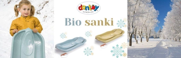 Dantoy Bio - eco sanki z oparciem i linką | Green
