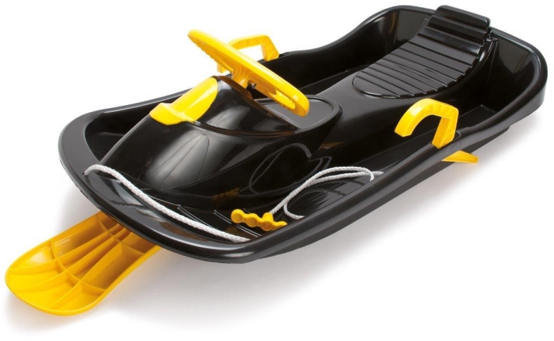 Dantoy Classic - sanki z kierownicą i hamulcami 95 cm | Black