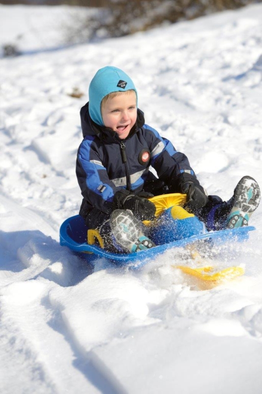 Dantoy Classic - sanki z kierownicą i hamulcami 95 cm | Black