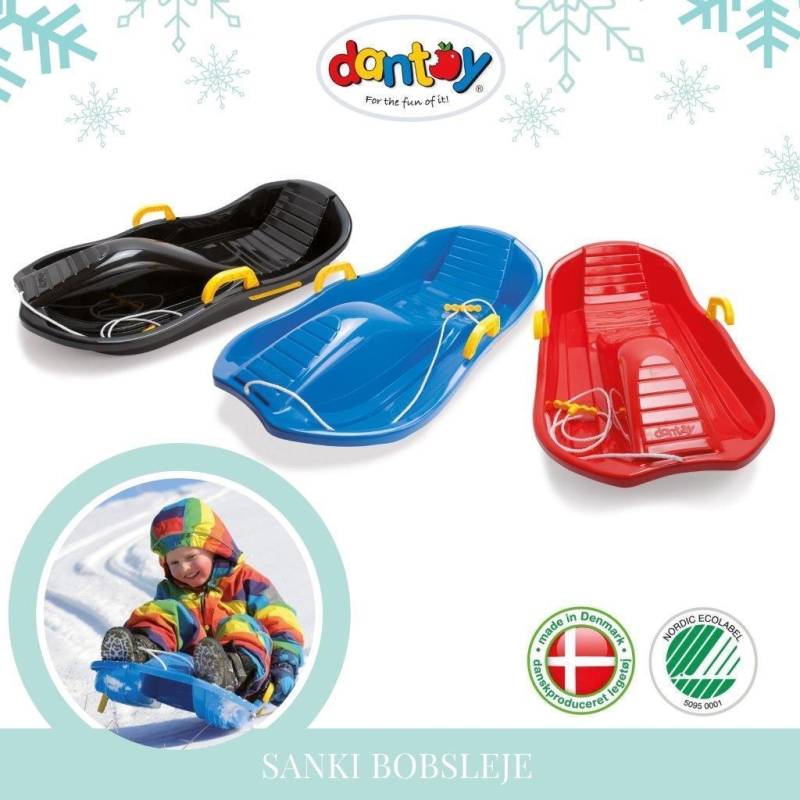 Dantoy De Luxe - sanki bobslej z hamulcami 84 cm | Red