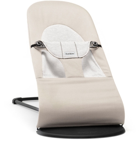 BabyBjorn Balance Soft - leżaczek | Cotton/Jersey Beżowy/Szary