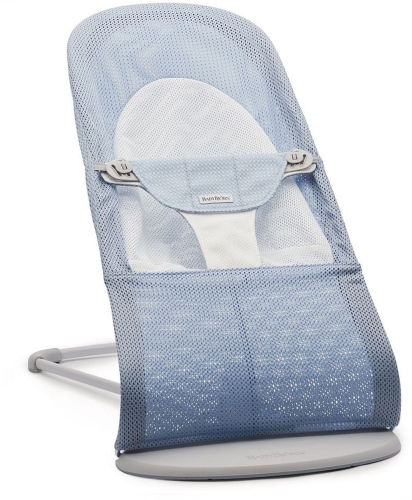 BabyBjorn Balance Soft - leżaczek | Mesh Niebieski/Biały