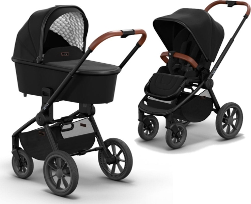 Moon Resea S - wielofunkcyjny wózek głęboko-spacerowy 2w1 | Black