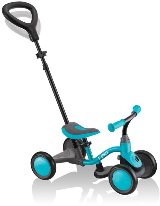 Globber Earing Bike 3w1 DELUXE  - rowerek trójkowłowy z funkcją jeździka | Teal