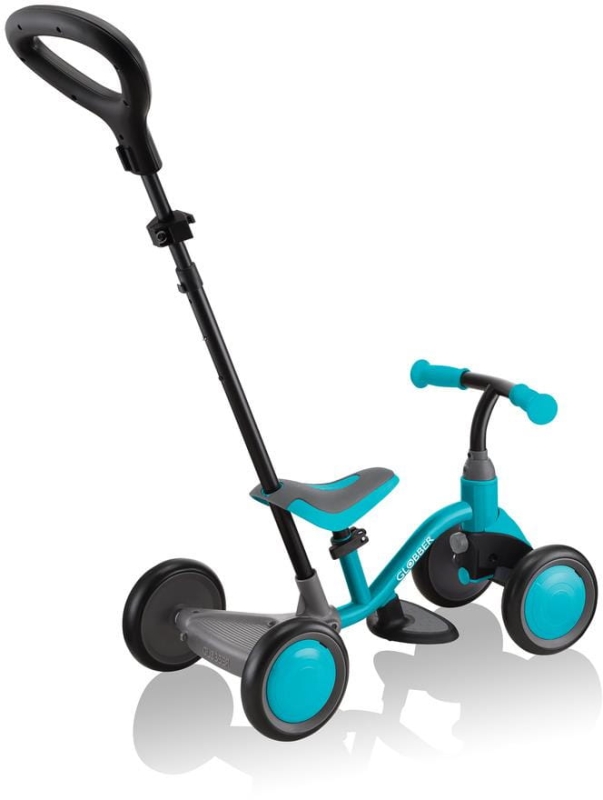 Globber Earing Bike 3w1 DELUXE  - rowerek trójkowłowy z funkcją jeździka | Teal
