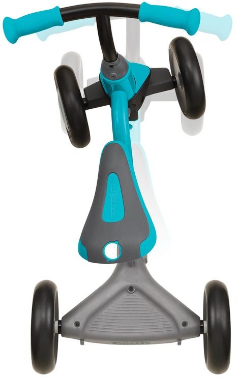 Globber Earing Bike 3w1 DELUXE  - rowerek trójkowłowy z funkcją jeździka | Teal