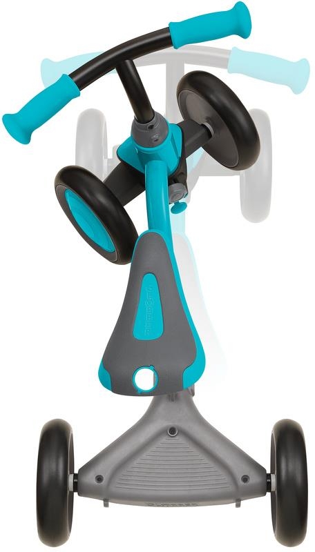 Globber Earing Bike 3w1 DELUXE  - rowerek trójkowłowy z funkcją jeździka | Teal