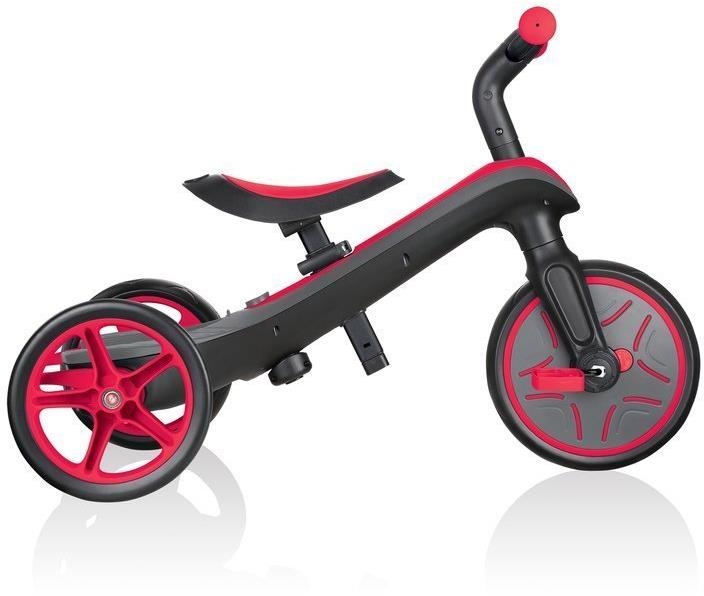 Globber Explorer Trike 3w1 - rowerek trójkołowy, biegowy | Red
