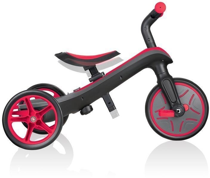Globber Explorer Trike 3w1 - rowerek trójkołowy, biegowy | Red