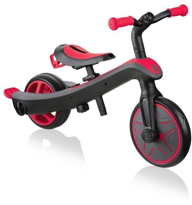 Globber Explorer Trike 3w1 - rowerek trójkołowy, biegowy | Red