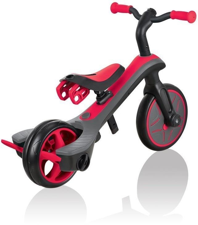 Globber Explorer Trike 3w1 - rowerek trójkołowy, biegowy | Red