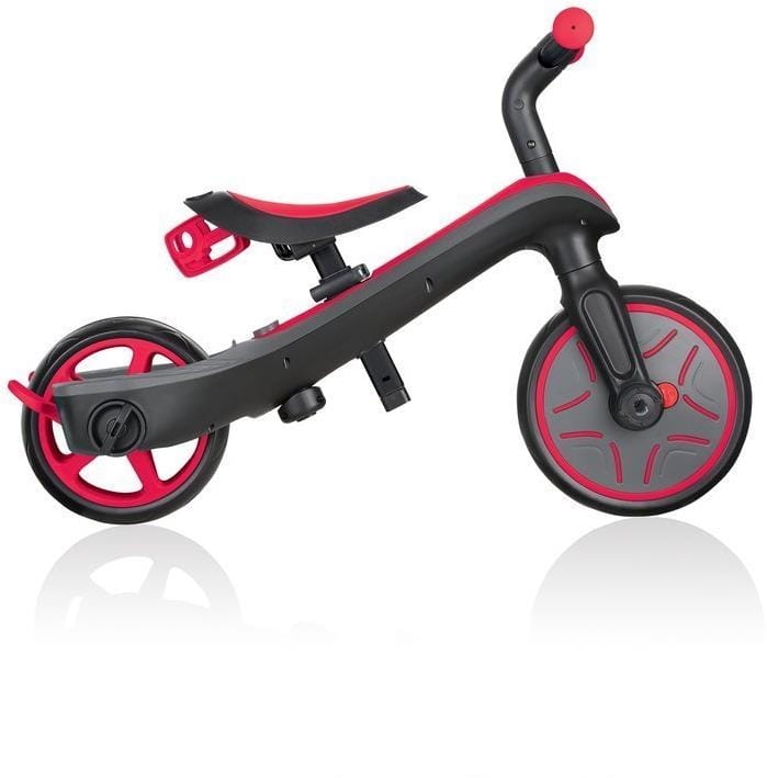 Globber Explorer Trike 3w1 - rowerek trójkołowy, biegowy | Red