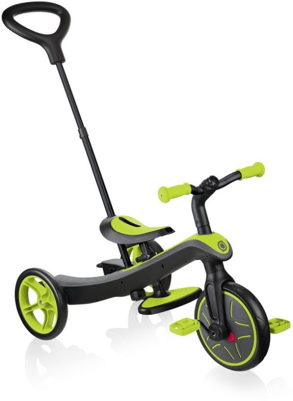 Globber Explorer Trike 4w1 - rowerek trójkołowy | Lime Green