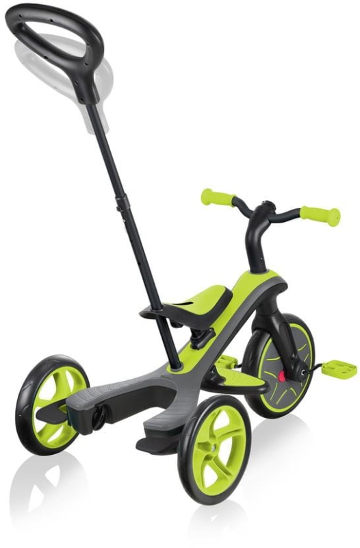 Globber Explorer Trike 4w1 - rowerek trójkołowy | Lime Green
