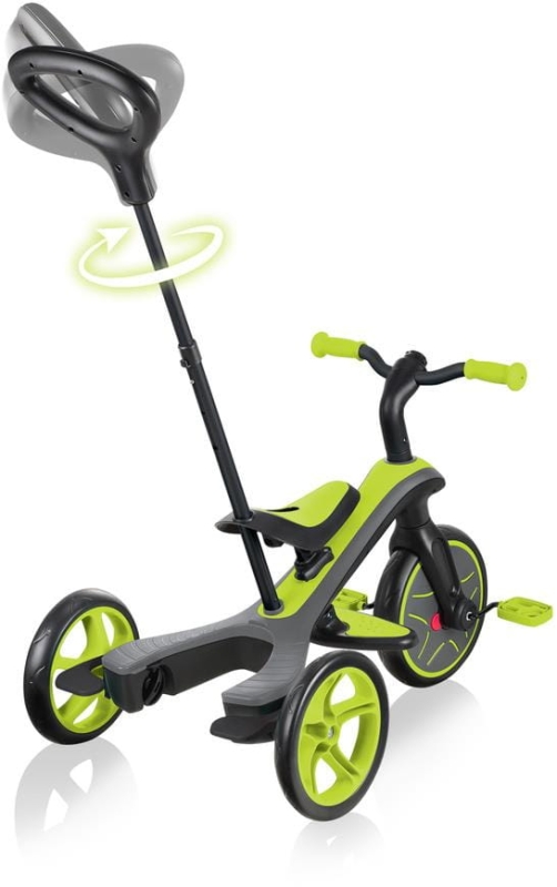 Globber Explorer Trike 4w1 - rowerek trójkołowy | Lime Green