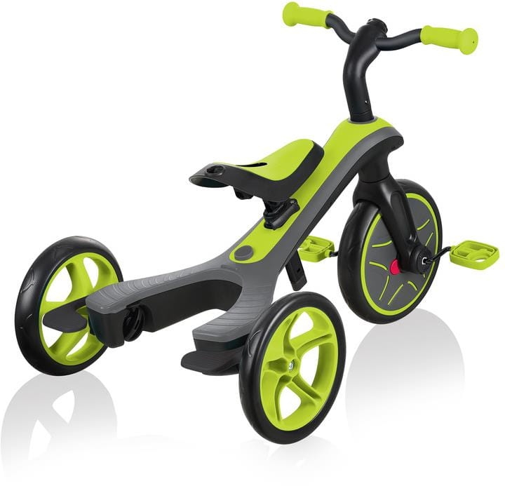 Globber Explorer Trike 4w1 - rowerek trójkołowy | Lime Green
