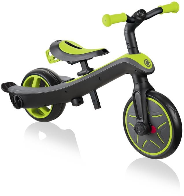 Globber Explorer Trike 4w1 - rowerek trójkołowy | Lime Green