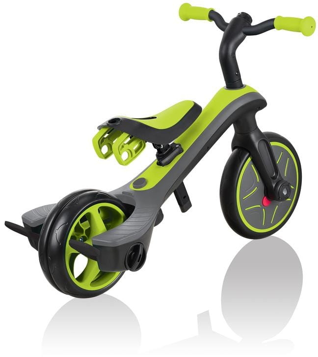 Globber Explorer Trike 4w1 - rowerek trójkołowy | Lime Green