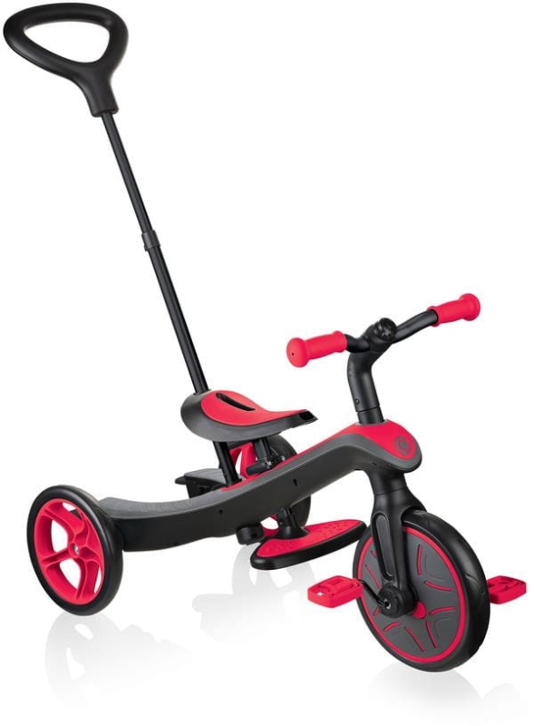 Globber Explorer Trike 4w1 - rowerek trójkołowy | New Red
